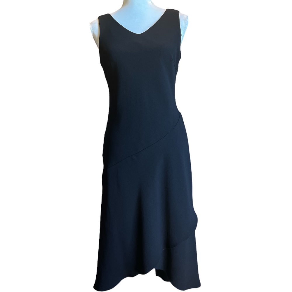 Talbots Sleeveless Bodycon Maxi Dress V-Neck Asymmetrical Hem. EC. Size 6